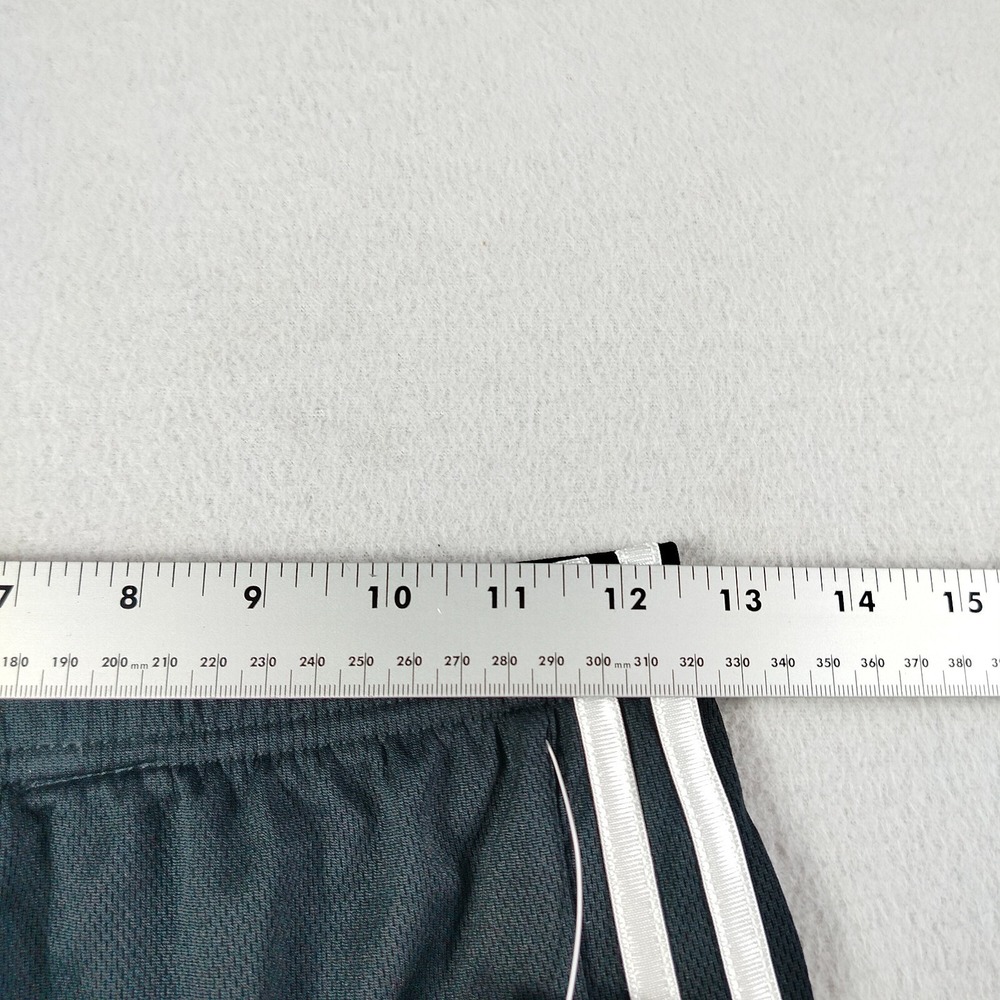 Adidas Shorts Girls L (14) Black Elastic Waist Striped Side Running Gym Athletic - Picture 8 of 8